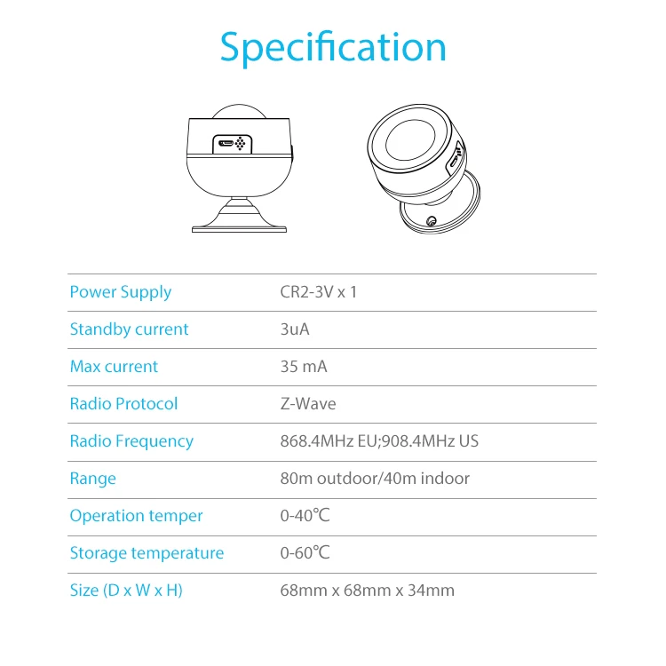 Z-Wave Motion, Temperature & Light Sensor - Image 23